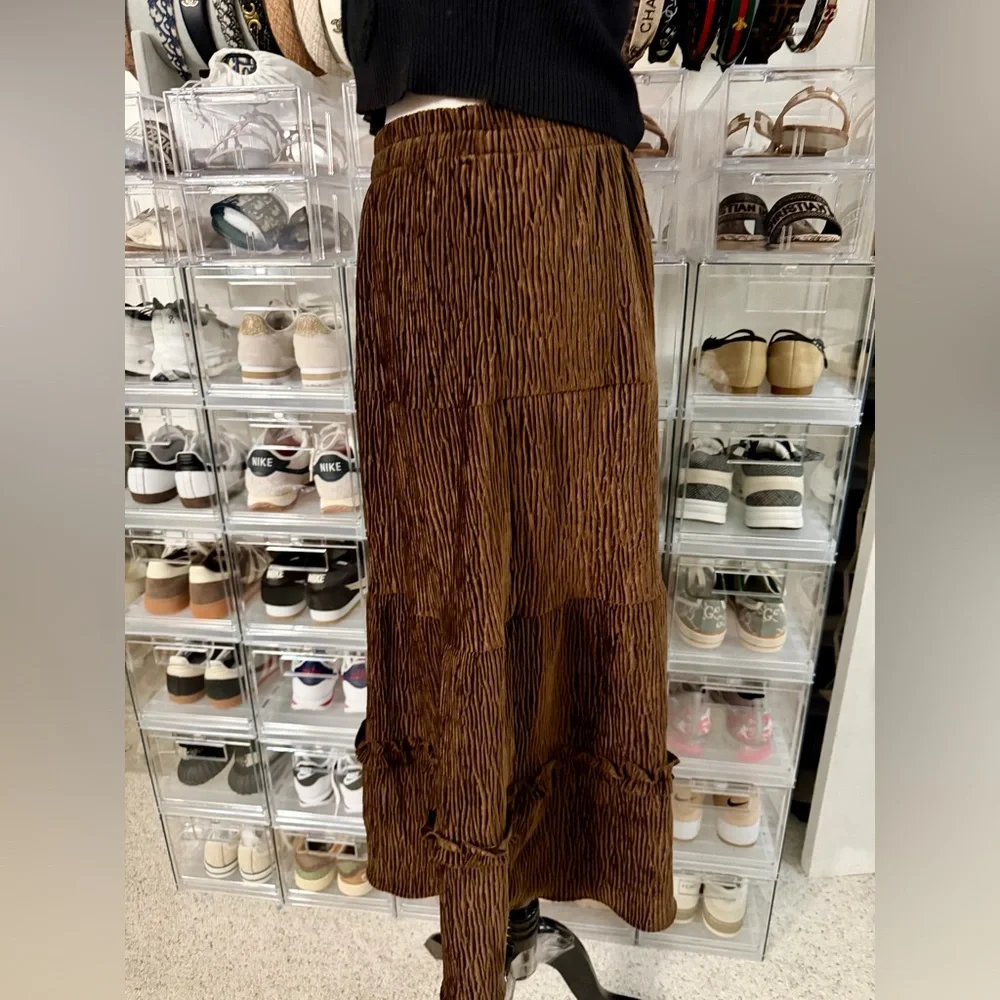 🌷Brand New Rich Brown Tiered Maxi Skirt - Picture 5 of 5